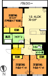 札幌市真駒内の賃貸マンションならリーベンデール真駒内の図面